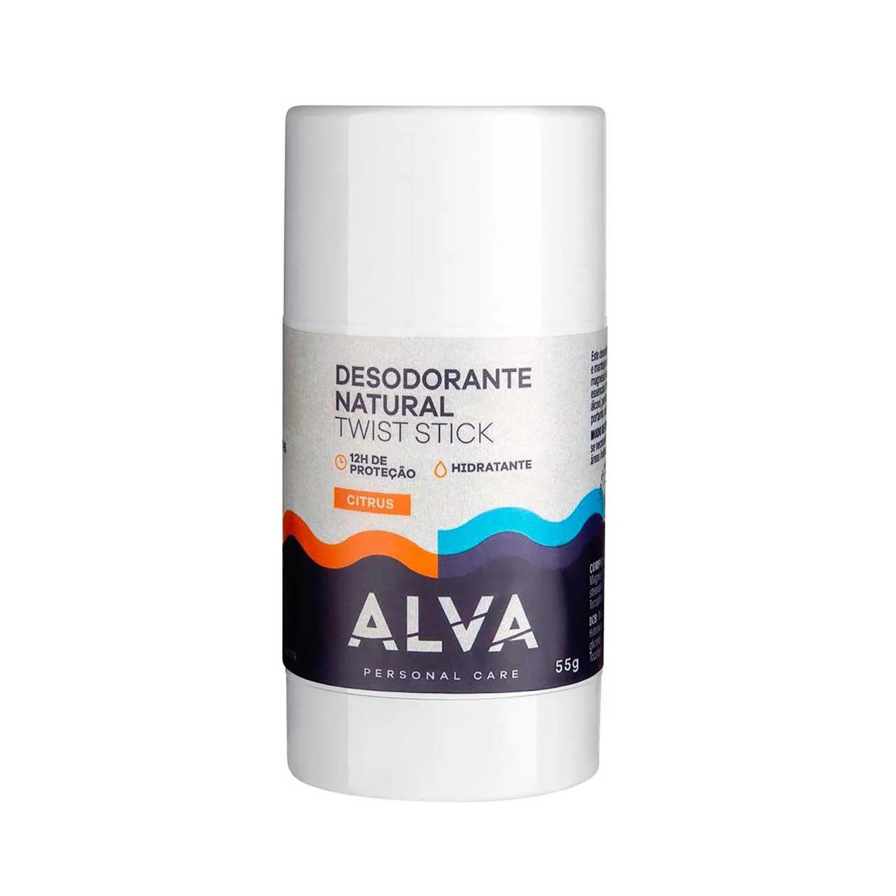 Desodorante Vegano Sem Alumínio Twist Stick Barra Alva Personal Care Citrus 12h 55g