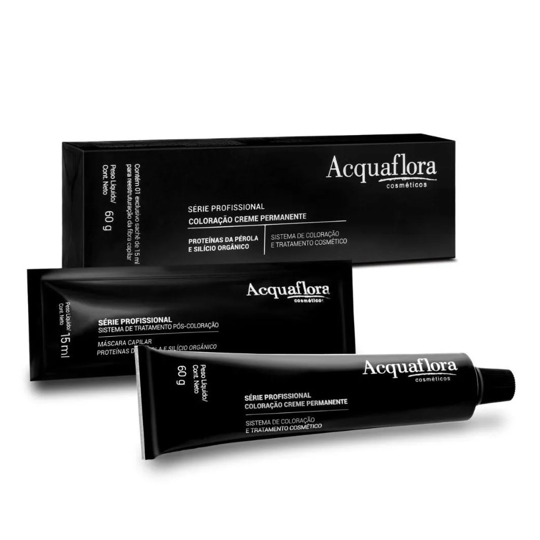 Coloração Creme Permanente Acquaflora 77.466 Louro Natural Cobre Vermelho Intenso 60g
