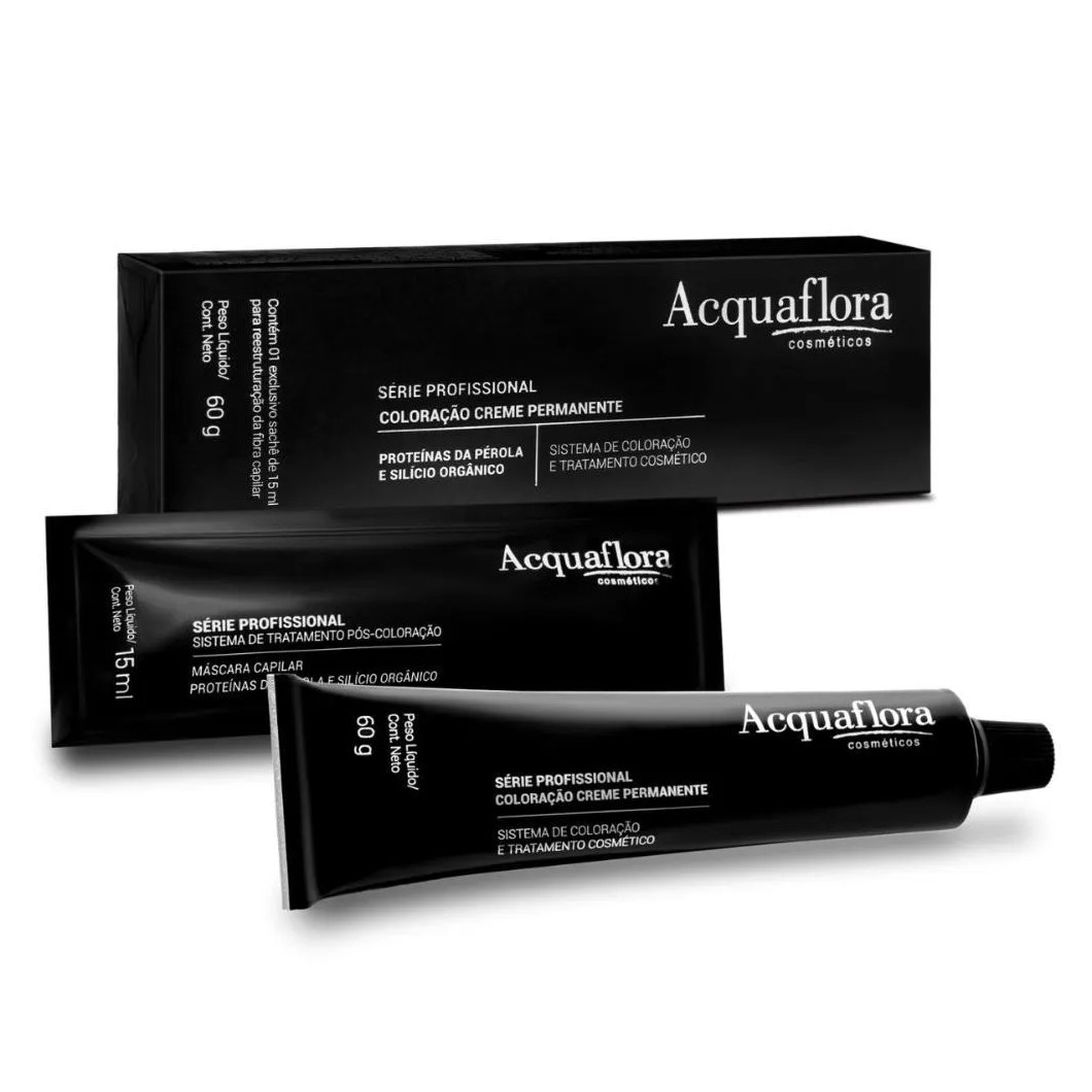 Coloração Creme Permanente Acquaflora 55.664 Castanho Claro Vermelho Intenso Acobreado 60g