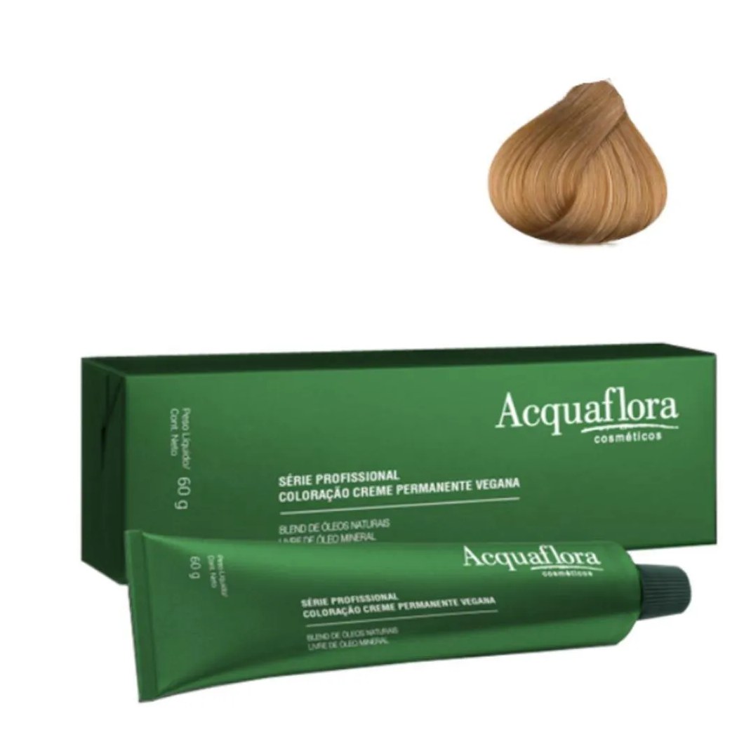 Coloração Creme Acquaflora Vegana 8.3 Louro Claro Dourado 60g