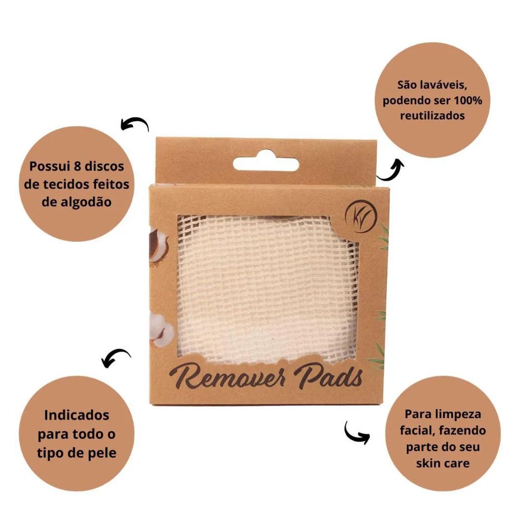 Lenço de Tecido Remover Pads Klass Vough com 8 Discos