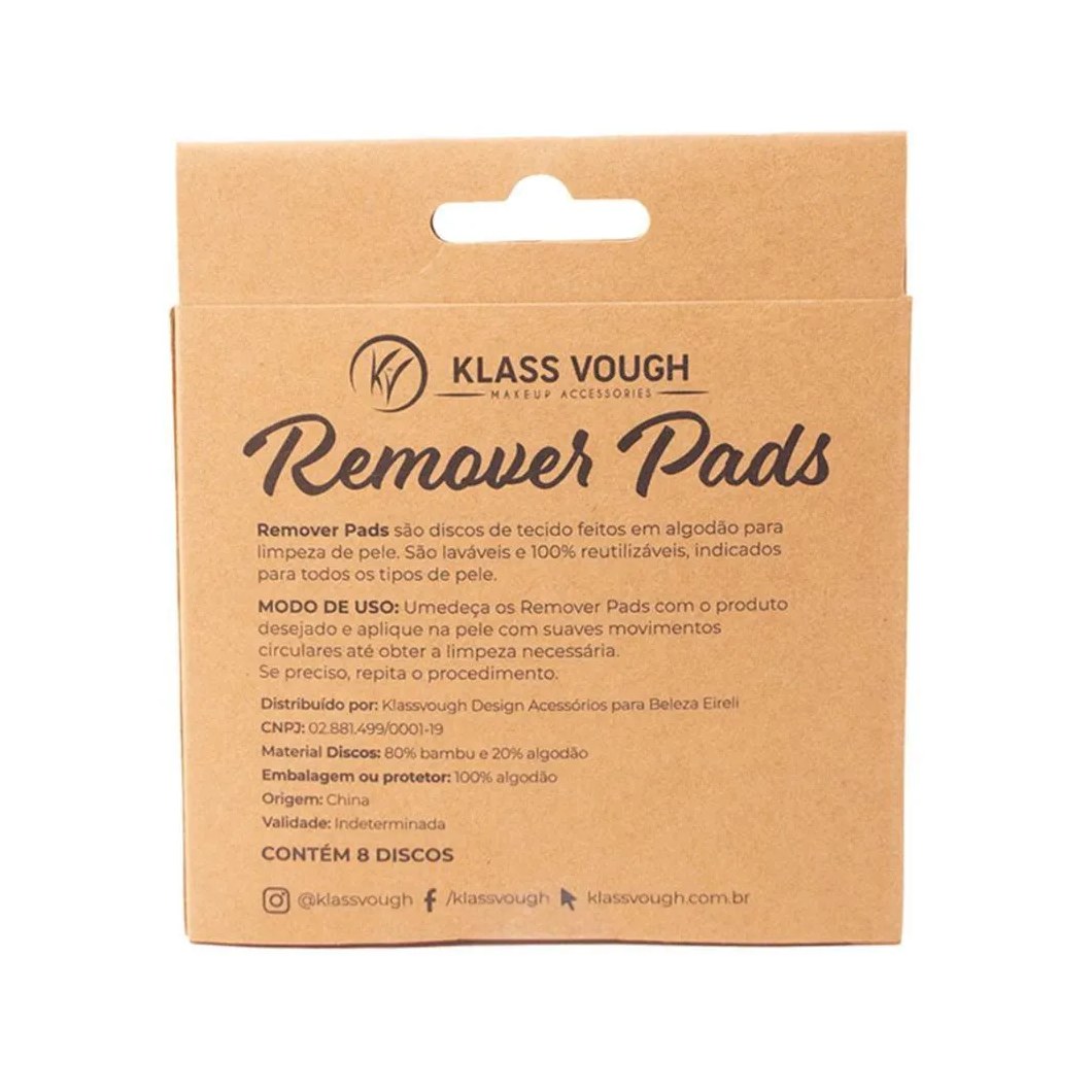 Lenço de Tecido Remover Pads Klass Vough com 8 Discos