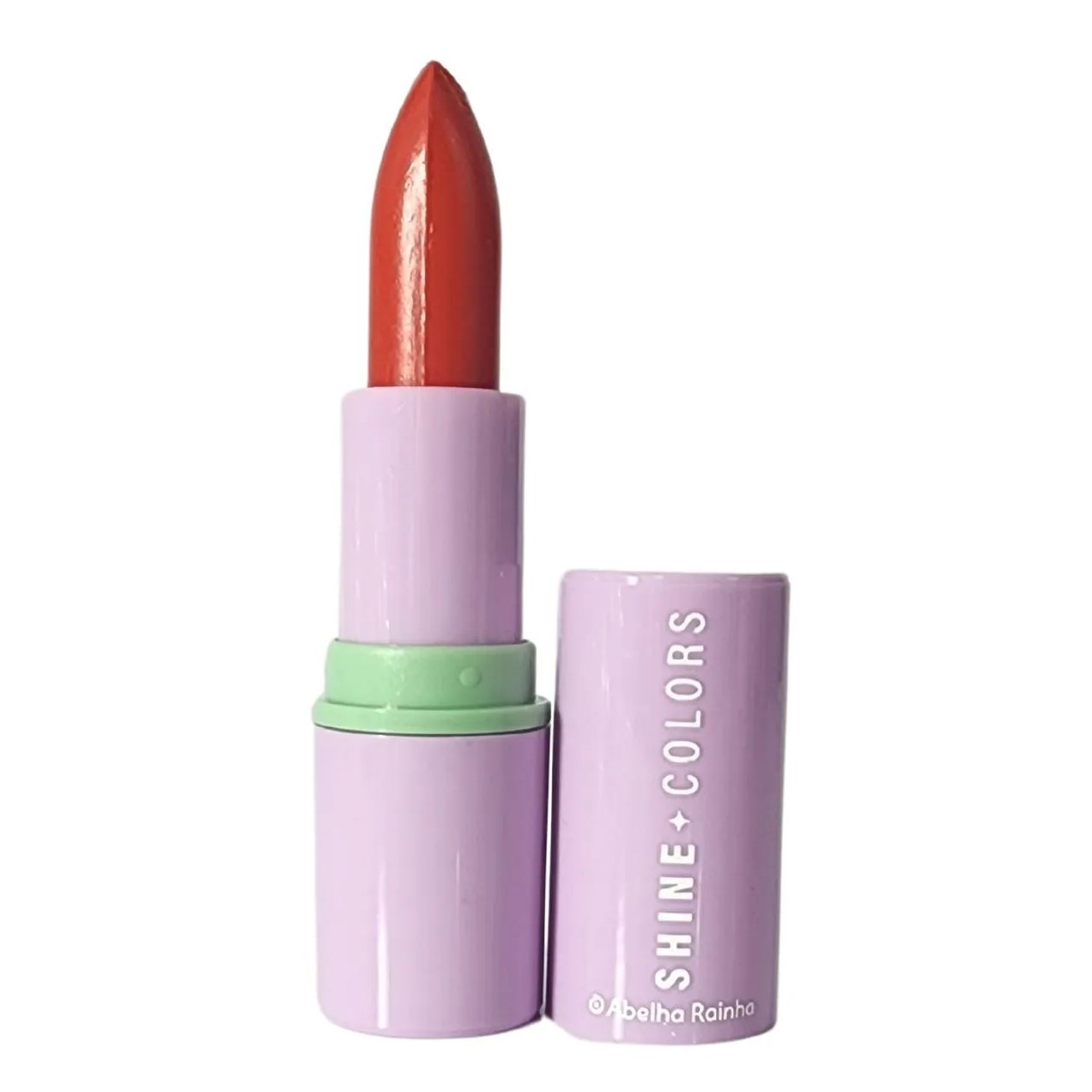 Batom Brilho Intenso Vermelho Scarlet Fps 15 Shine Colors Abelha Rainha 3,7g