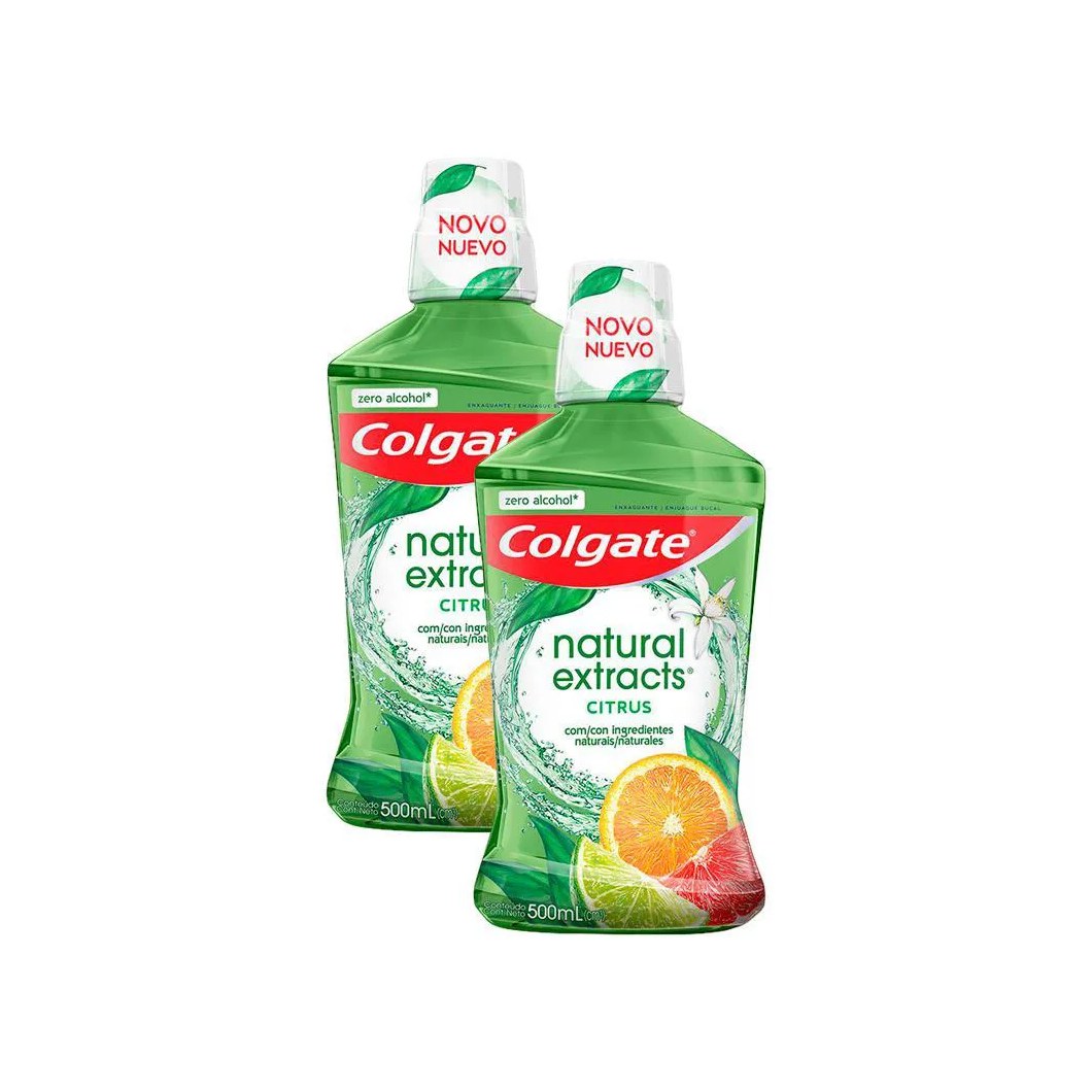 Kit 2 Enxaguante Bucal Colgate Natural Extracts Citrus 500Ml