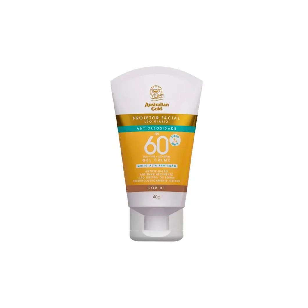 Australian Gold Protetor Solar Facial Matte Fps60 Cor 03 40g