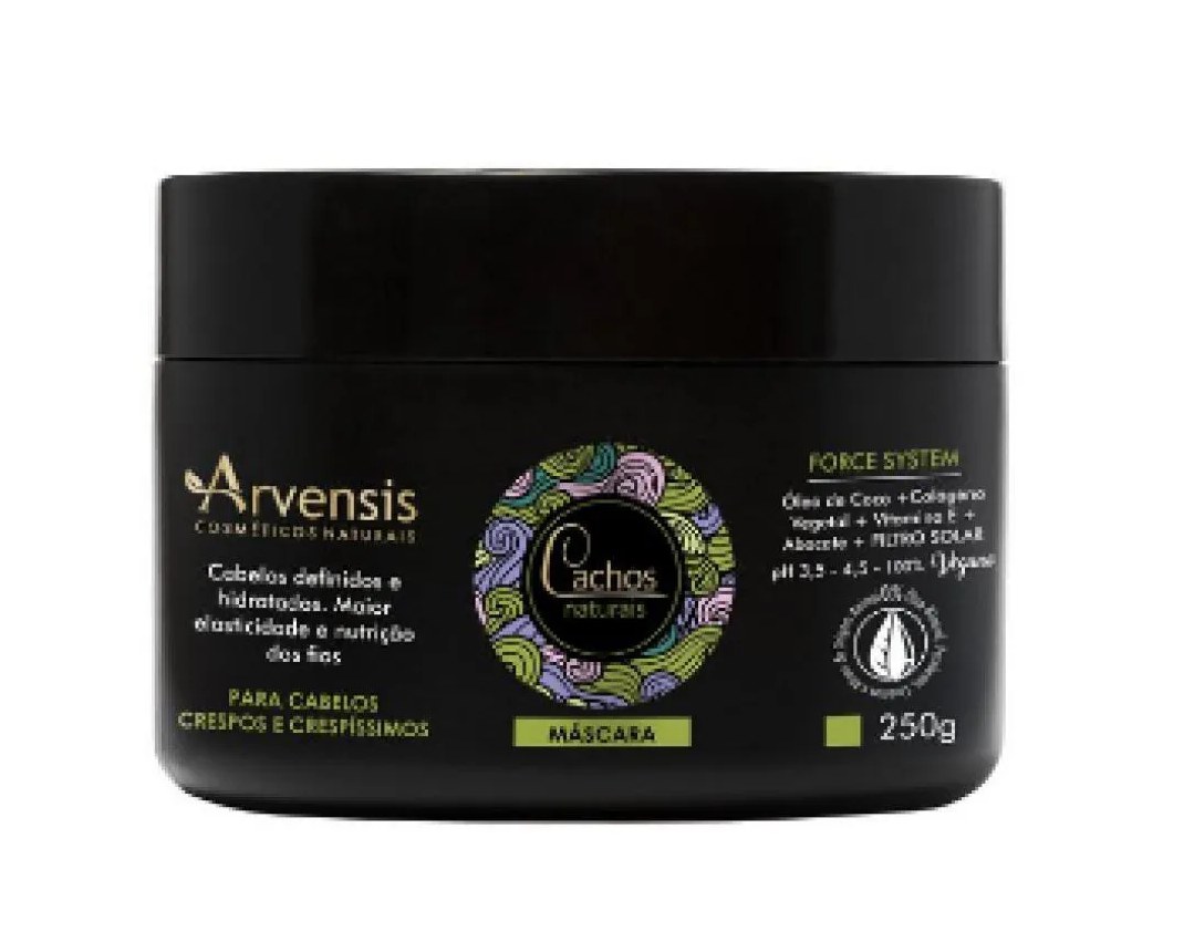 Máscara Cachos Naturais Crespos e Crespíssimos 250G - Arvensis
