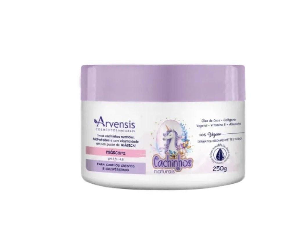 Máscara Cachinhos Naturais Cabelos Crespos e Crespíssimos 250G - Arvensis
