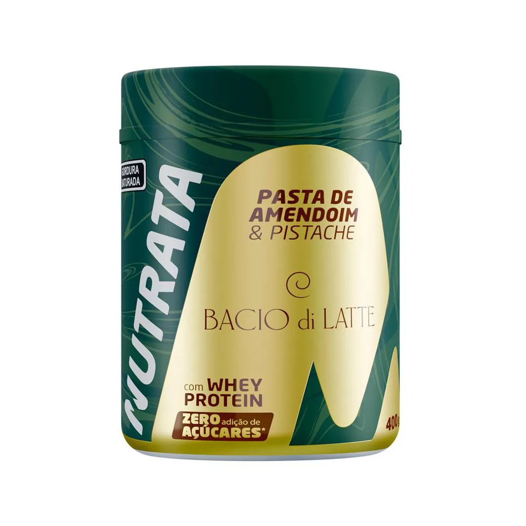 Pasta de Amendoim com Whey 400g – Pistache Baccio Di Latte – Nutrata