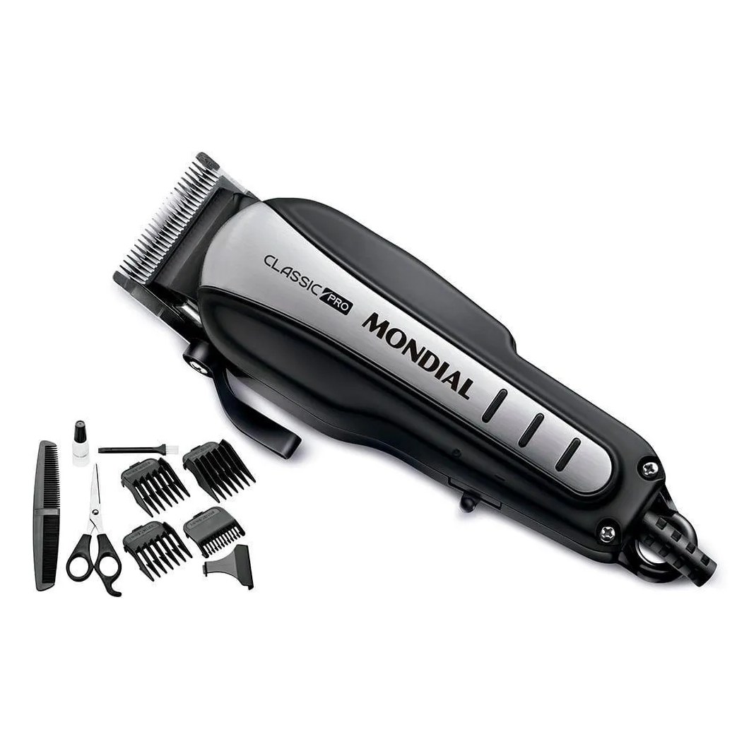 Cortador de Cabelos Mondial Classic Pro 127v Preto/inox 110v