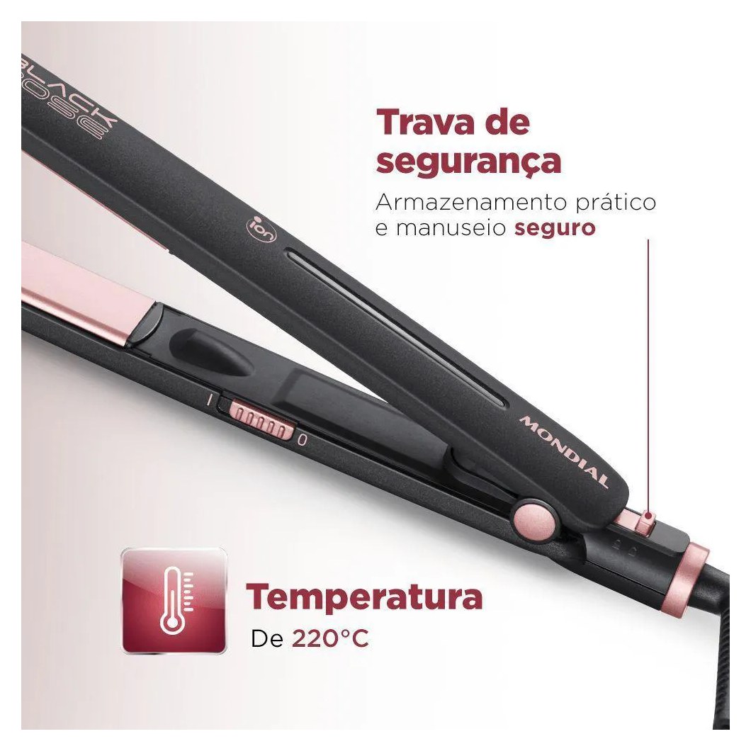 Prancha Alisadora Black Rose P-27 Biv