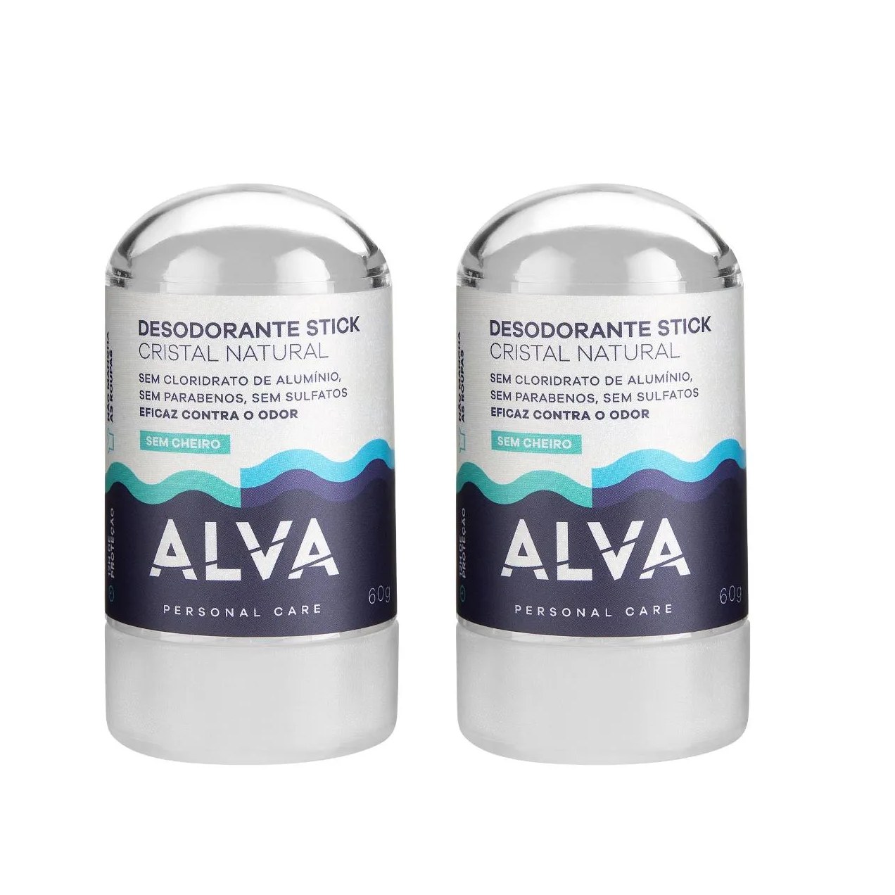 Kit Desodorante Stick Kristall Sensitive - Alva 60g 2 Unids sem Cheiro