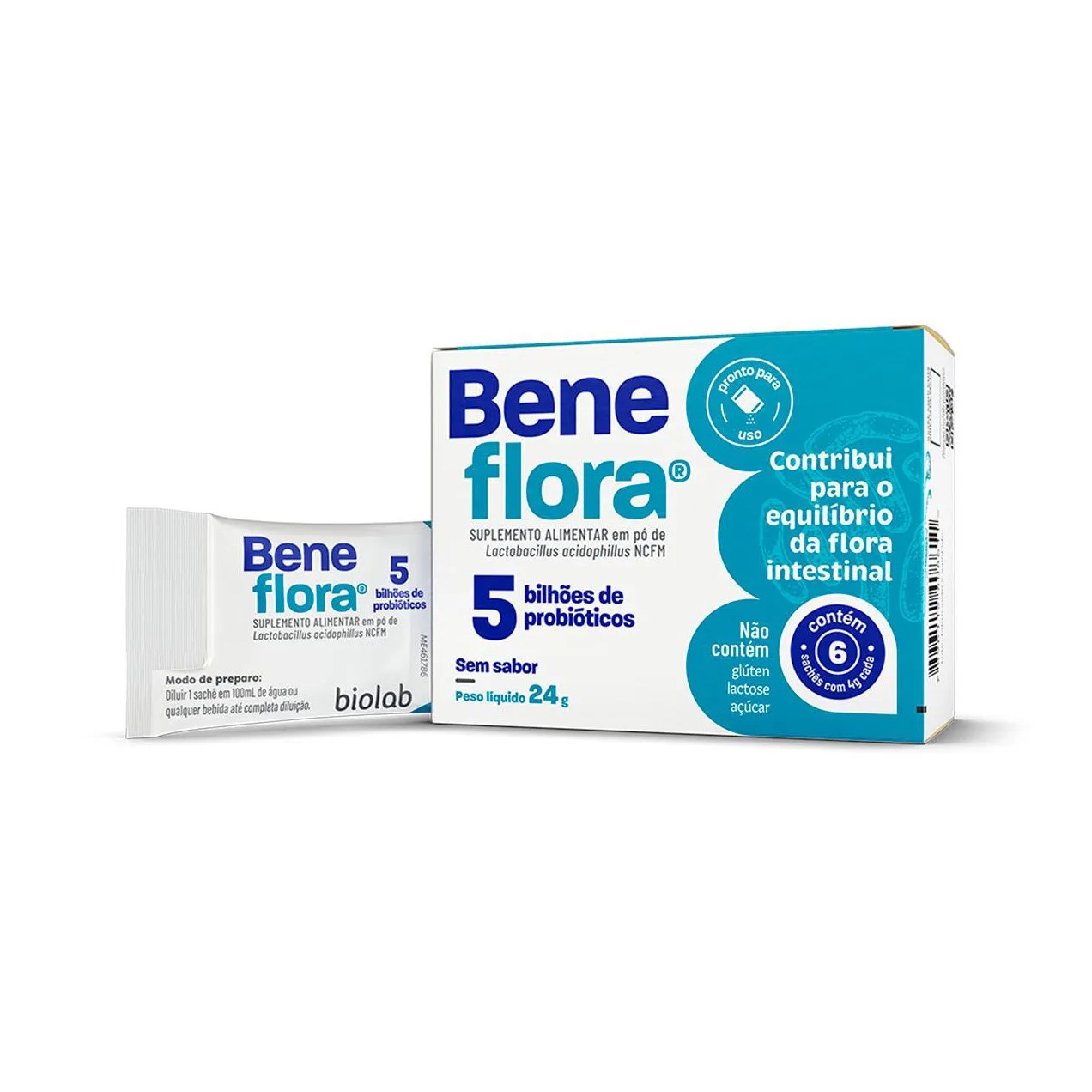 Beneflora Lactobacillus Acidophillus NCFM - 6 sachês de 4g cada