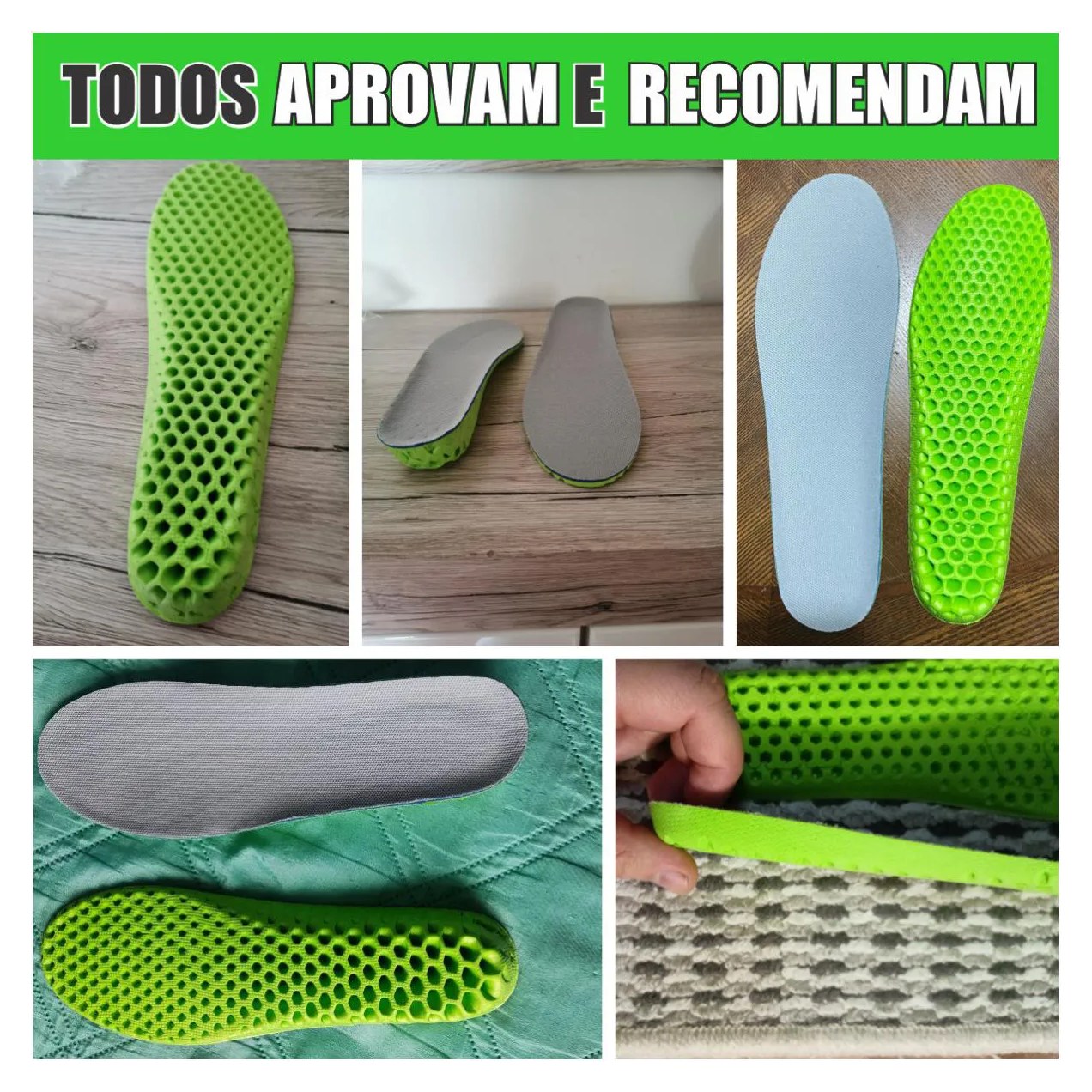 Palmilha Anti Impacto Tratamento para Fascite Plantar e Esporão Original 1par 35a40