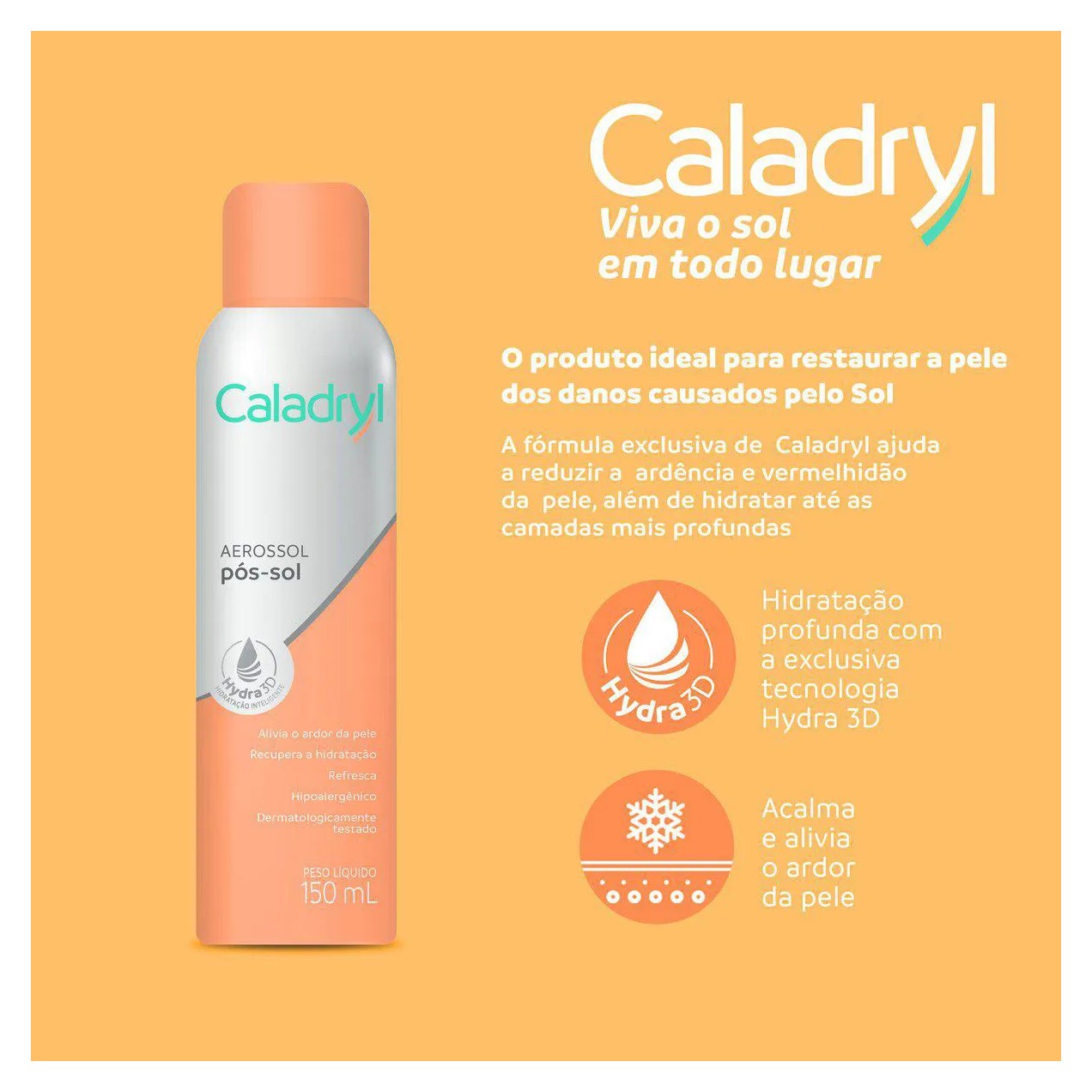 Pós-Sol Caladryl Aerosol com 150ml