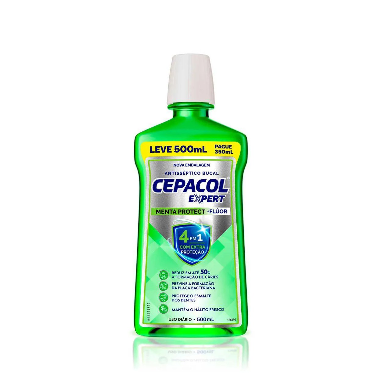 Enxaguante Bucal Cepacol Expert Menta Protect +Flúor 500ml
