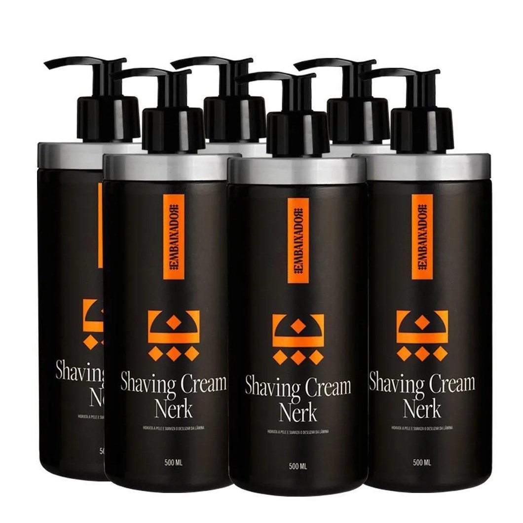 Kit 06 Shaving Cream Nerk Embaixador 500ml