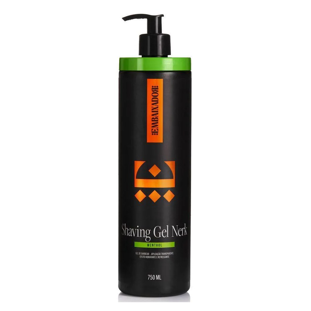 Grooming Capilar Nerk + Shaving Gel Nerk Menthol Embaixador 750ml
