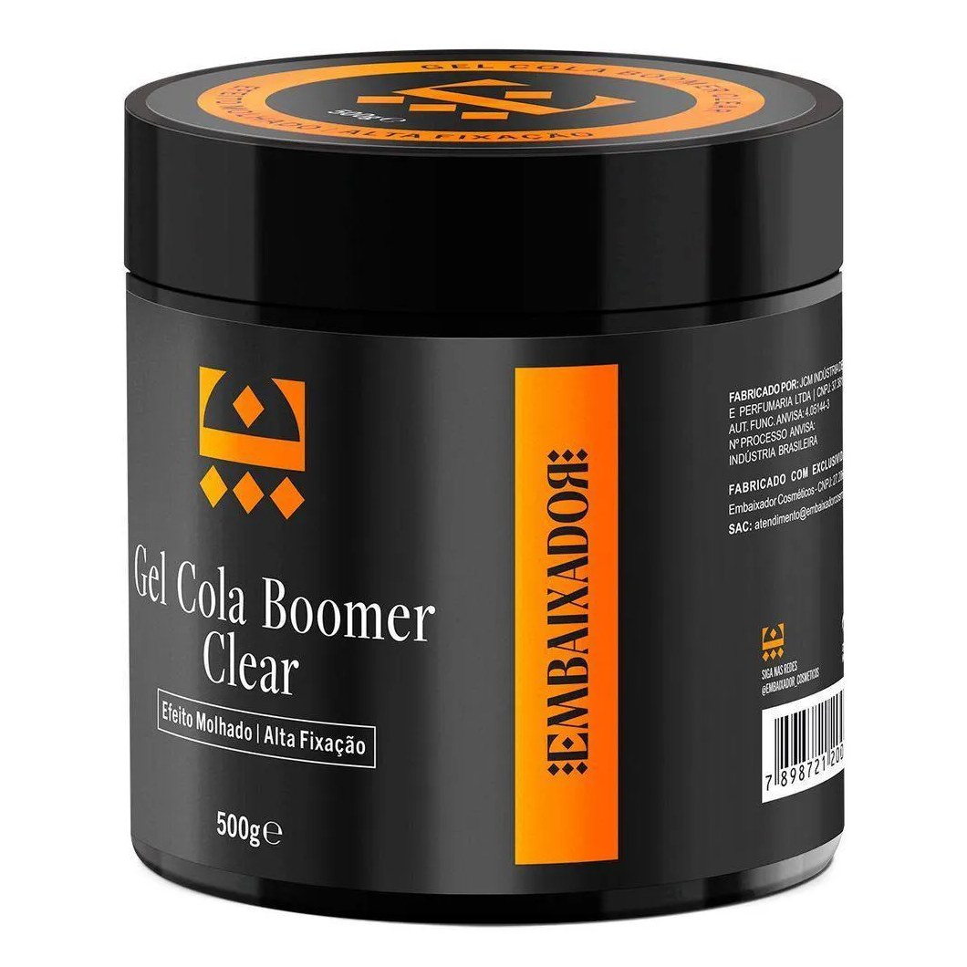 Kit 06 Gel Cola Boomer Clear Embaixador 500g