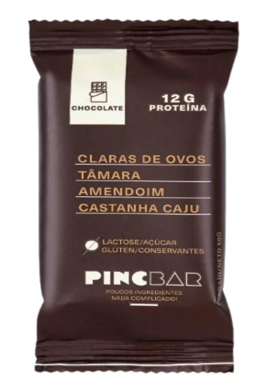 Kit Barra de Proteína Pincbar Chocolate Sem Açúcar 50g 6 unidades
