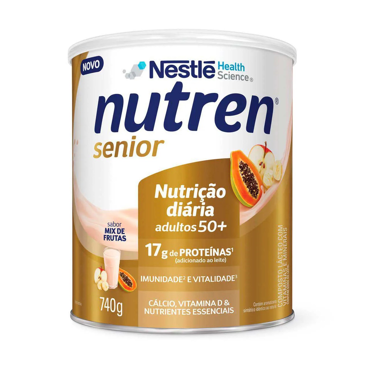 Suplemento Alimentar Nutren Sênior 50+ Mix de Frutas 740g