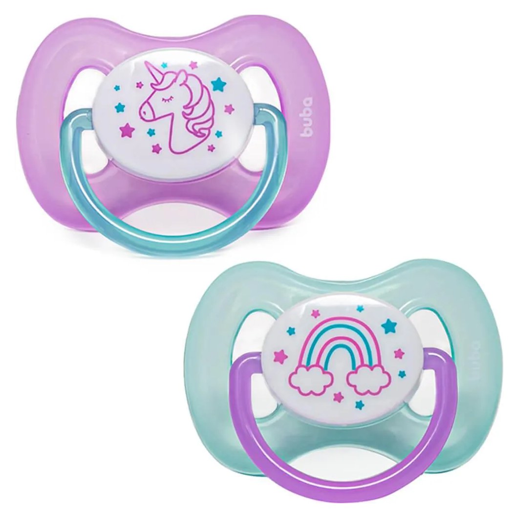 Kit 2 Chupetas Comfort Tamanho 1 Unicórnio - Buba