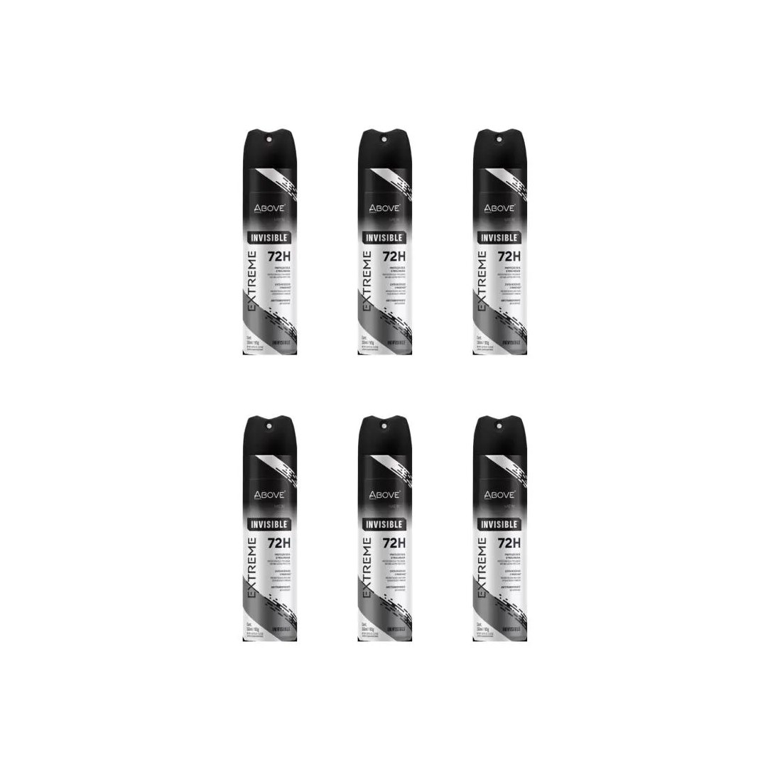Desodorante Aero Above 150ml Extreme Invisible 72h - Kit C / 6un