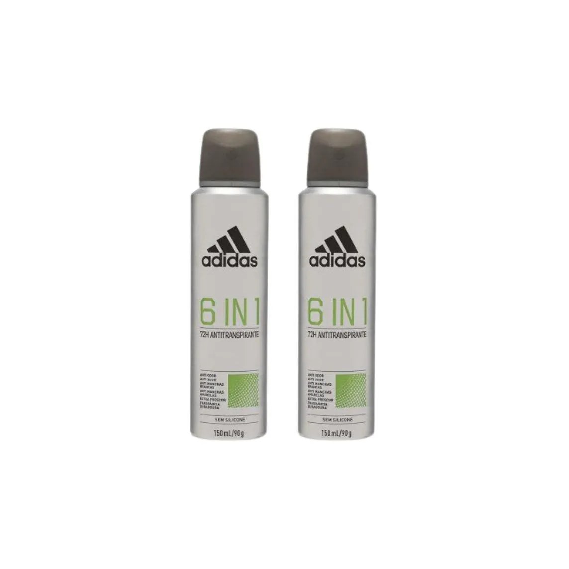 Desodorante Aero Adidas 150ml 6 em 1 Masc - Kit C / 2un