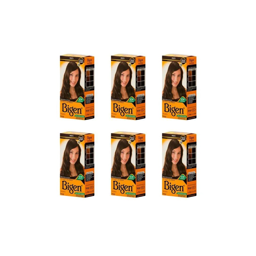 Coloraçao Bigen 57 Preto - Kit com 6un