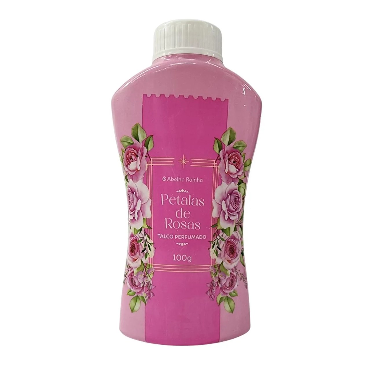 Talco Perfumado Multiuso Pétalas de Rosas Abelha Rainha 100g