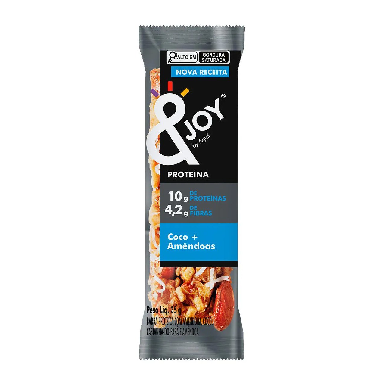 Barra de Proteína &Joy Nuts by Agtal Coco + Amêndoas 35g
