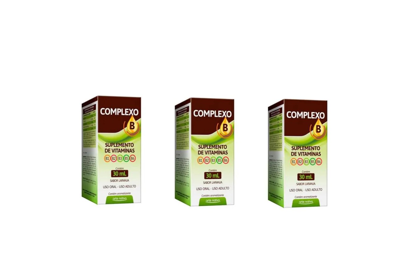Kit C/3 Complexo B Solução 30Ml - Arte Nativa