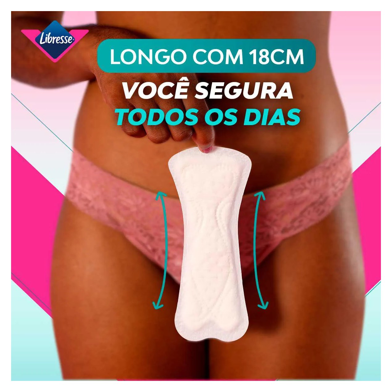 Protetor Diário Libresse Pure Sensitive Longo Sem Fragrância 40 unidades