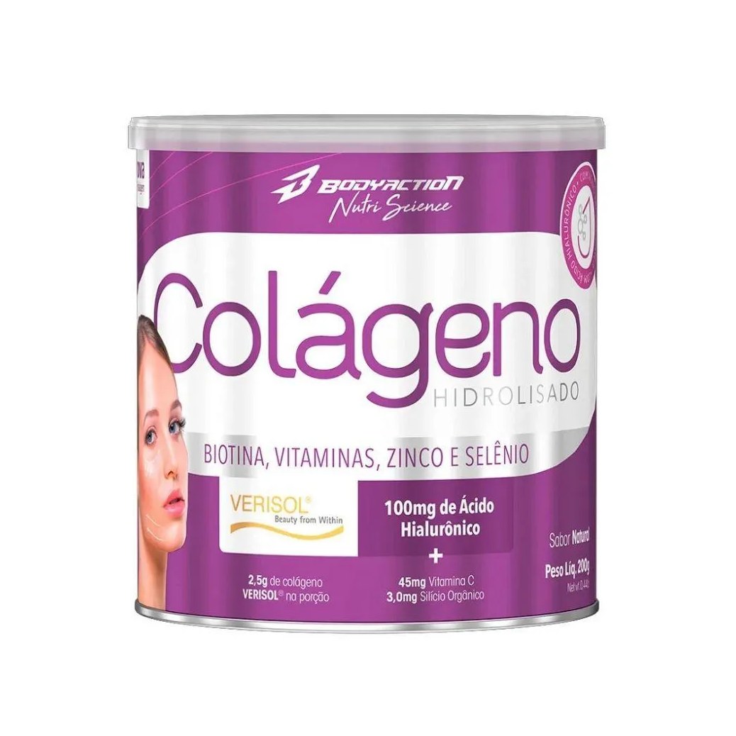 Colágeno Verisol C/ Ácido Hialurônico (200g) - Nova Embalagem - Sabor: Natural