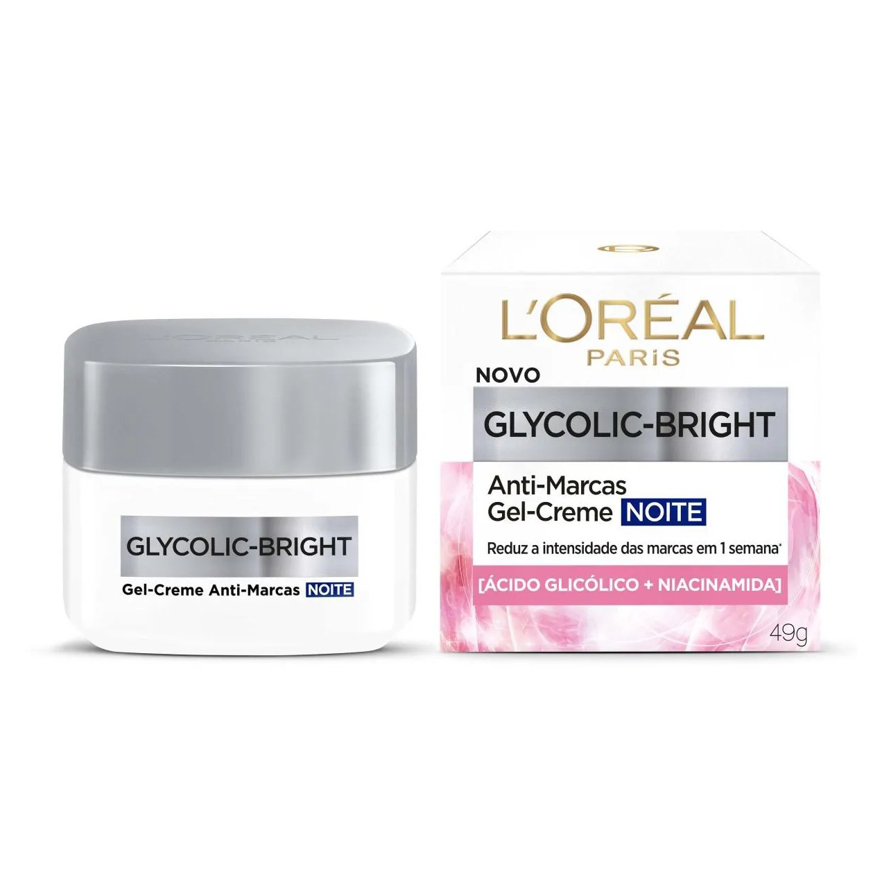 Kit L'Oreal Paris Anti-Marcas Glycolic-Bright - Creme Dia FPS30 + Gel-Creme Noite