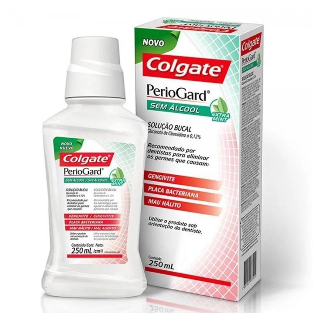 Periogard Solucao Bucal Extra Mint 250ml sem Alcool