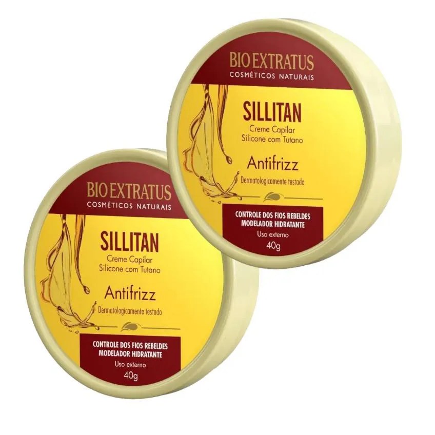 Kit 2 Creme Capilar Sillitan Antifrizz 40G Bio Extratus