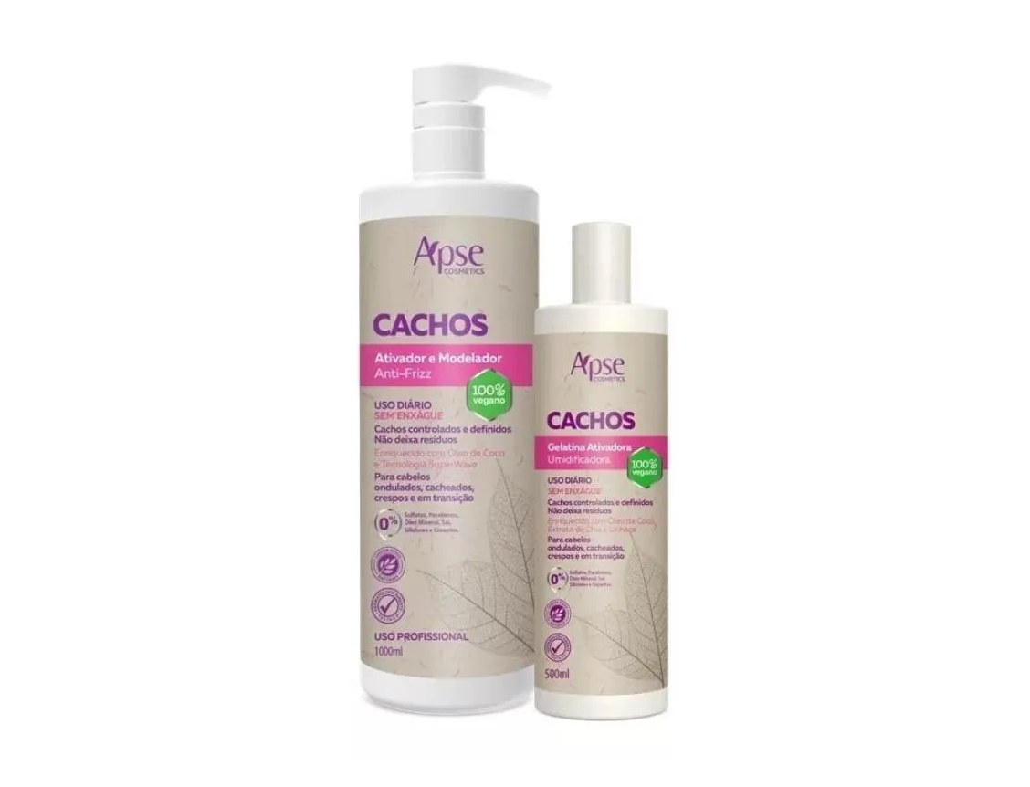Kit Apse Ativador 1l e Gelatina 500ml Cachos - Profissional