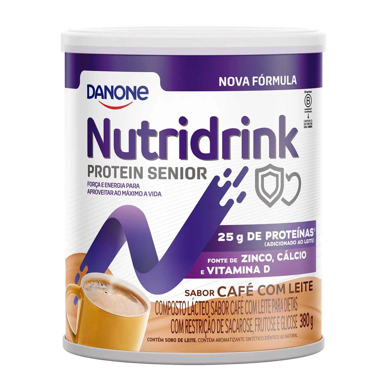 Suplemento Alimentar Nutridrink Protein Senior Pó sabor Café com Leite 380g