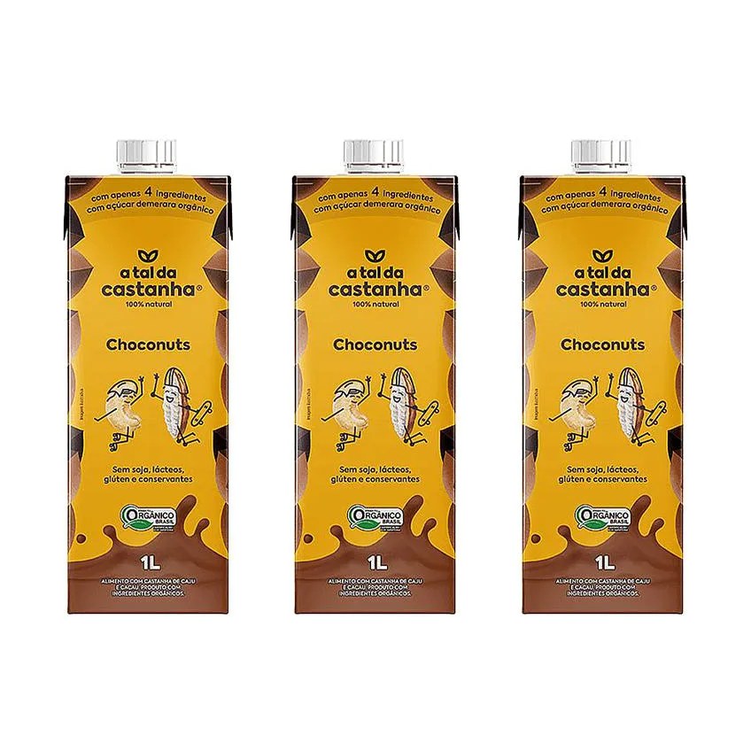 Kit 3x: Leite Vegetal Choconuts Orgânico a Tal da Castanha 1l