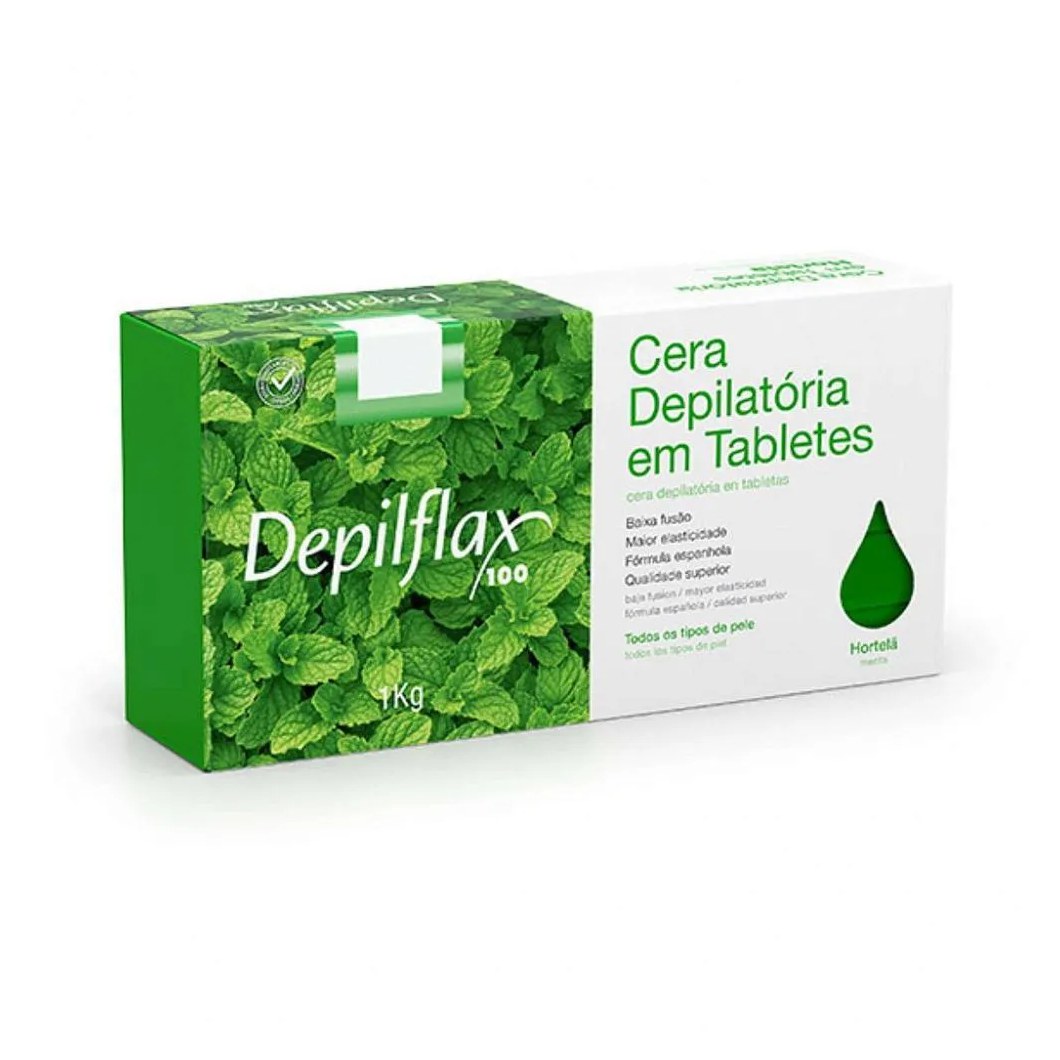 Cera Depilatoria Quente Hortela 1kg Depiflax