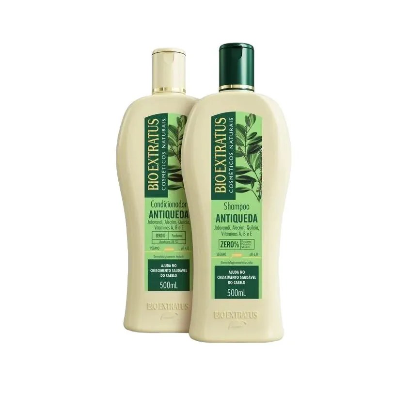 Kit 1 Shampoo 1 Condicionador Antiqueda Jaborandi 500 Ml Bio Ext