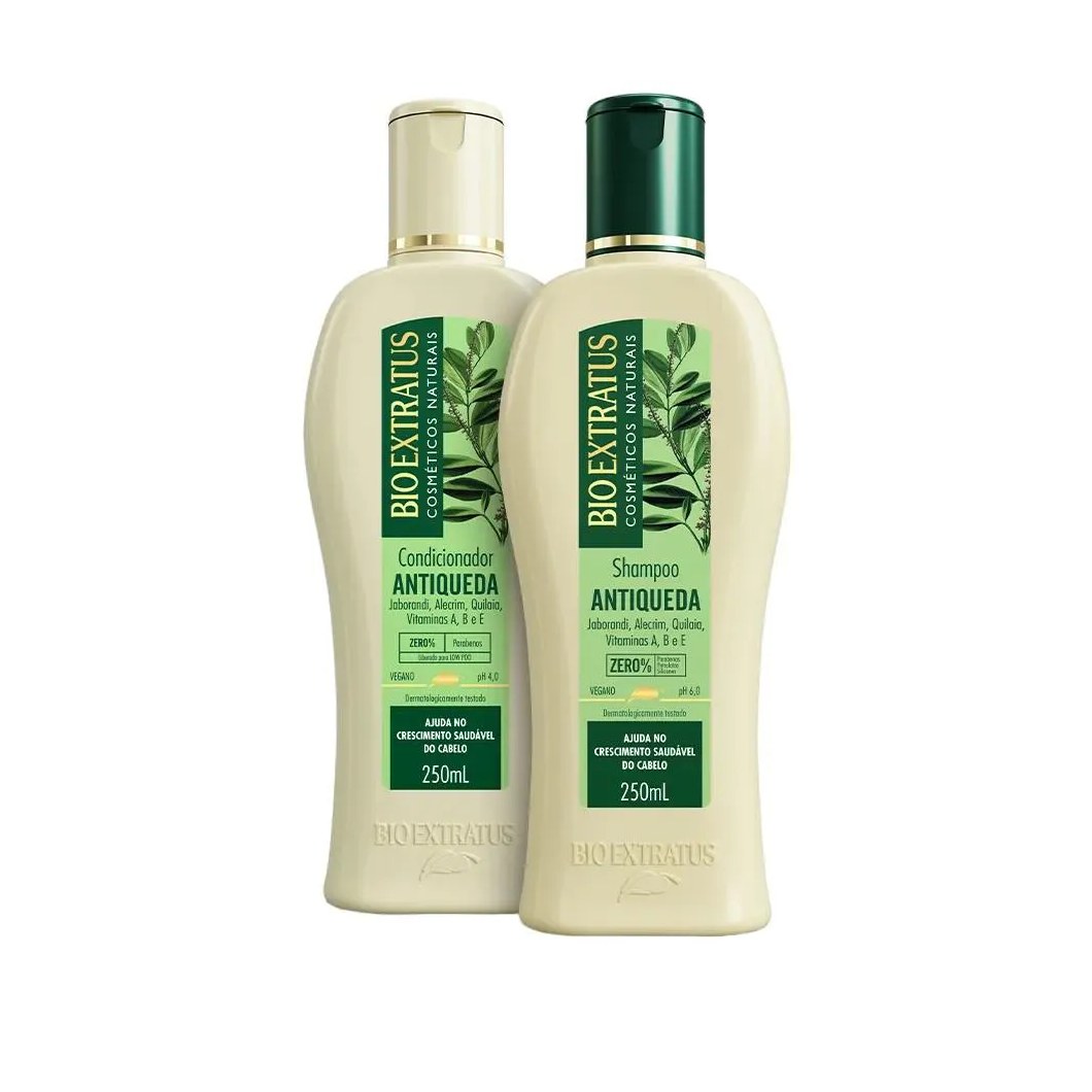 Kit 1 Shampoo 1 Condicionador Antiqueda Jaborandi 250 Ml Bio Ext