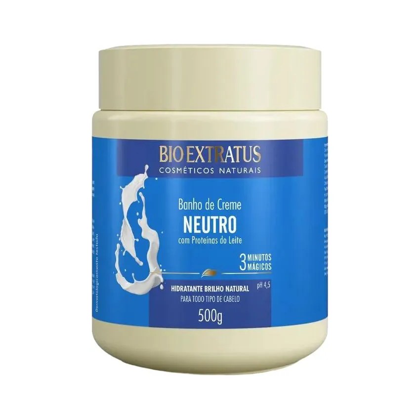 Banho de Creme Brilho Natural Neutro 500 G Bio Extratus