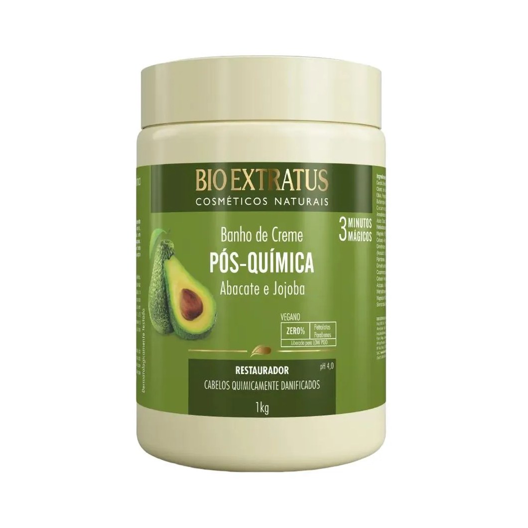 Banho de Creme Tratamento Restaurador Pós Quimica 1L Bio Extratus