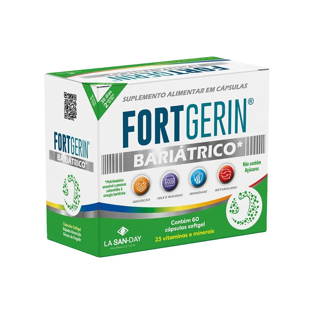 Suplemento Alimentar Fortgerin Bariatrico Com 60 Capsulas Lasanday