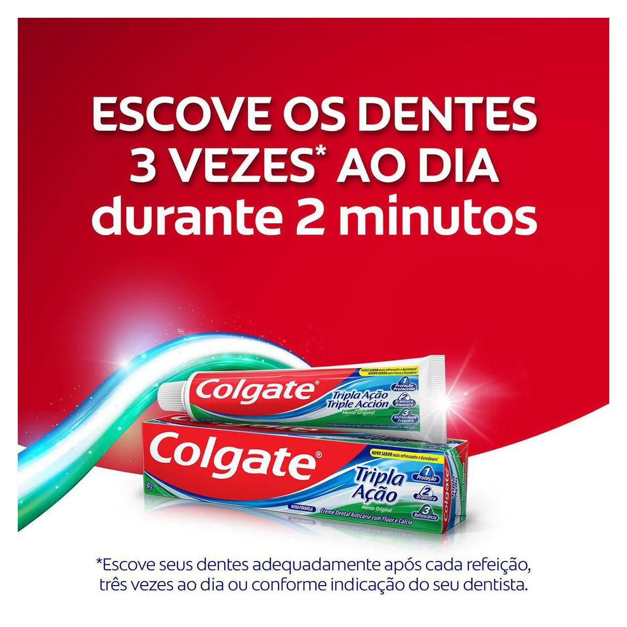 Creme Dental Colgate Tripla Ação Anticárie Menta Original 90g