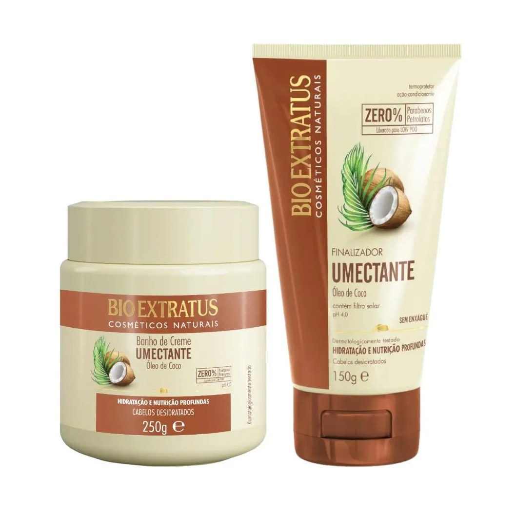 Kit Umectante Finalização Capilar 1 Banho de Creme 250Ml 1 Finalizador 150Ml