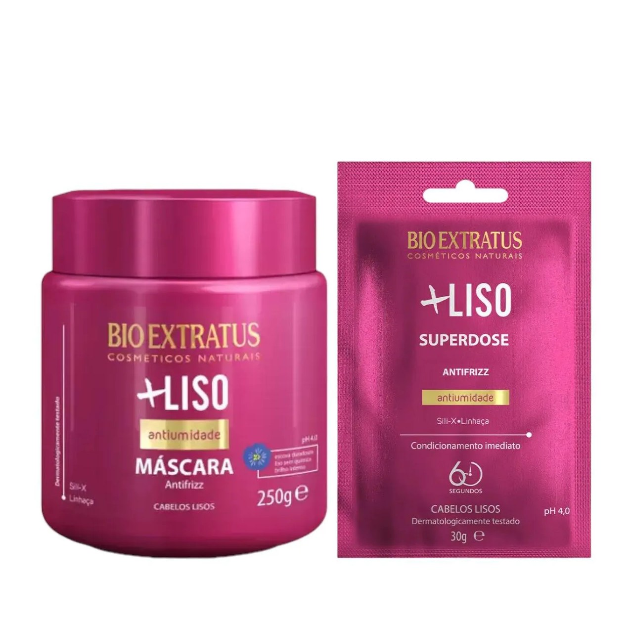 Kit Mais Liso 1 Máscara 250Ml 1 Dose 30G