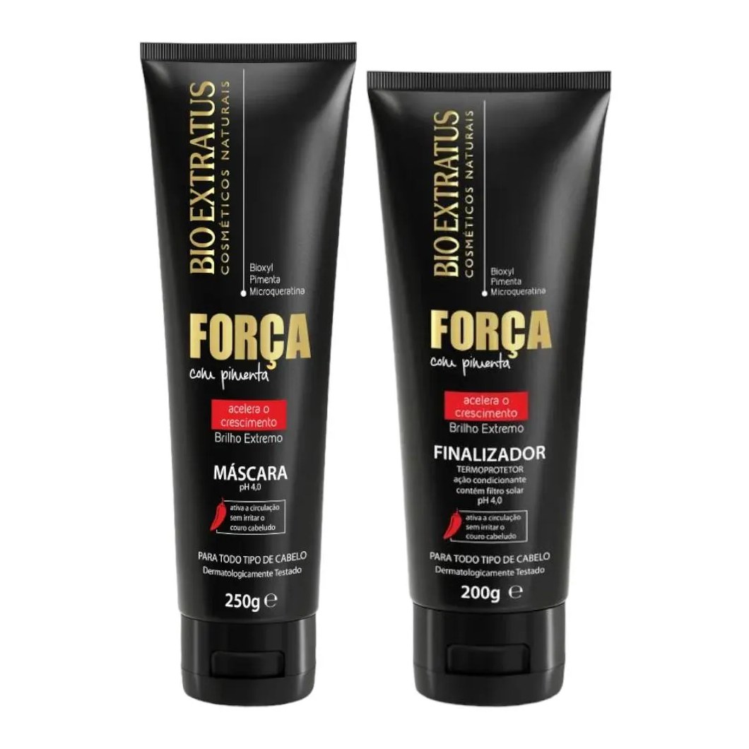 Kit Força com Pimenta 1 Máscara 250Ml 1 Finalizador 200Ml