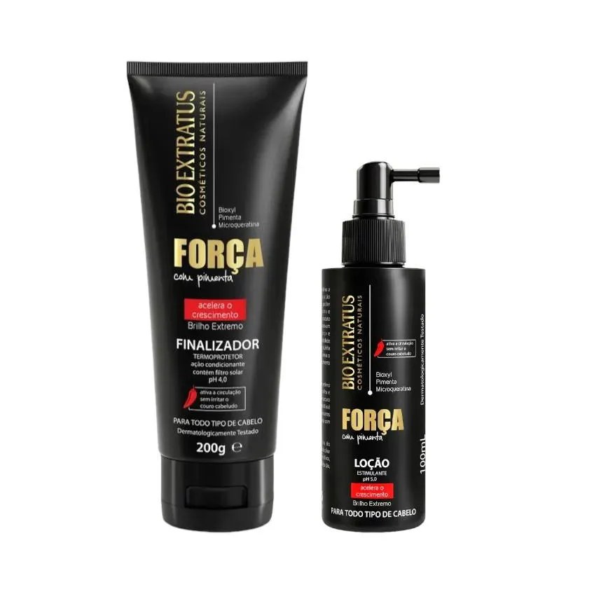 Kit Força com Pimenta 1 Finalizador 200Ml 1 Loção 100Ml